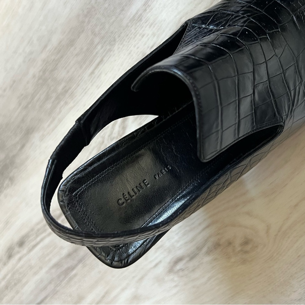 Celine Black Croc leather Heels - Picture 4 of 8